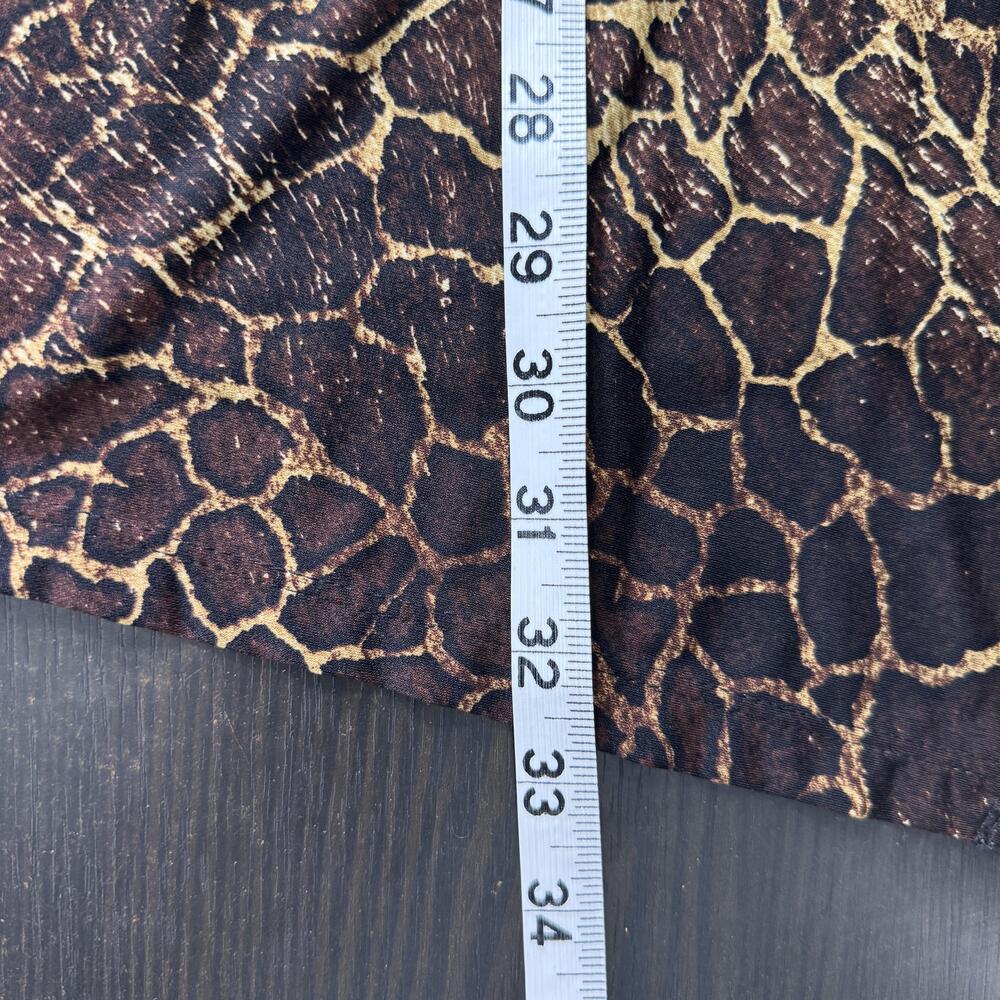 Susan Graver Cardigan Womens 2X Brown Animal Print Open Lightweight Stretch Boho - Picture 9 of 10